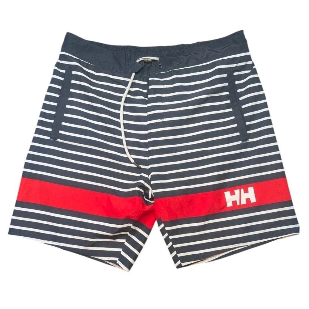Helly Hansen Men Size 34 Board Shorts Lined Navy Blue  Sailing Swim Beach Summer